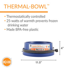K&H Thermal-Bowl Heated Outdoor Water Bowl