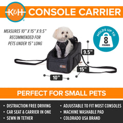 K&H Portable Pet Console Booster Dog Car Seat