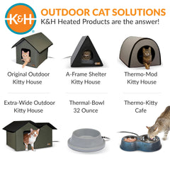 K&H Thermo Outdoor Kitty House Extra Wide (Heated & Unheated)