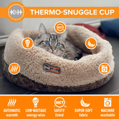 K&H Thermo-Snuggle Cup Heated Cat Bed