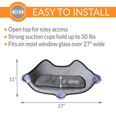 K&H EZ Mount Kittyface Window Bed