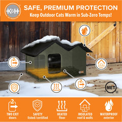 K&H Thermo Outdoor Kitty House Extra Wide (Heated & Unheated)